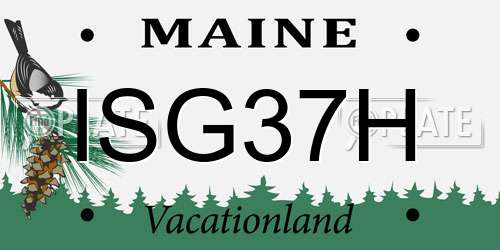 ISG37H Maine License Plate