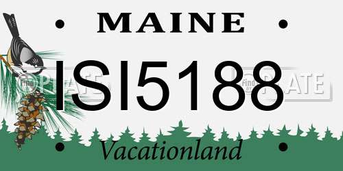 ISI5188 Maine License Plate