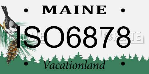 ISO6878 Maine License Plate