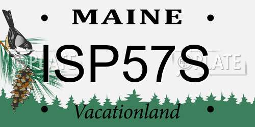 ISP57S Maine License Plate