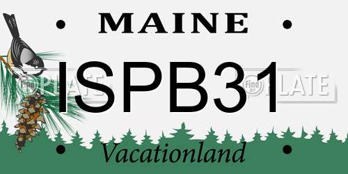 ISPB31 Maine License Plate