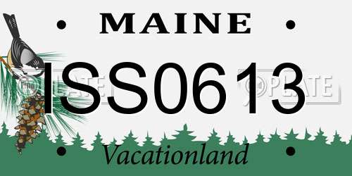 ISS0613 Maine License Plate