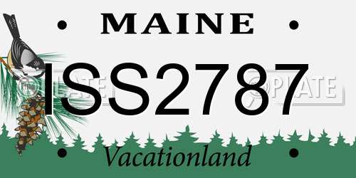 ISS2787 Maine License Plate