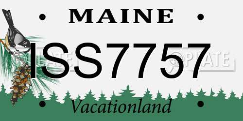 ISS7757 Maine License Plate