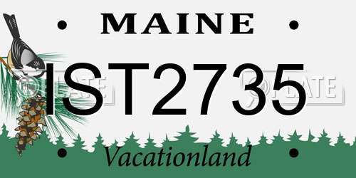 IST2735 Maine License Plate