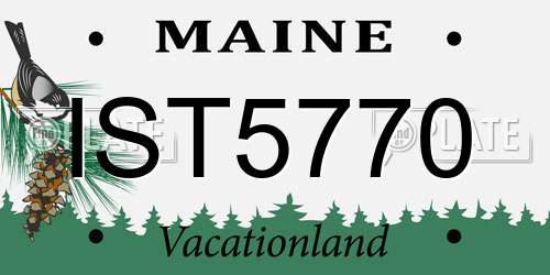 IST5770 Maine License Plate