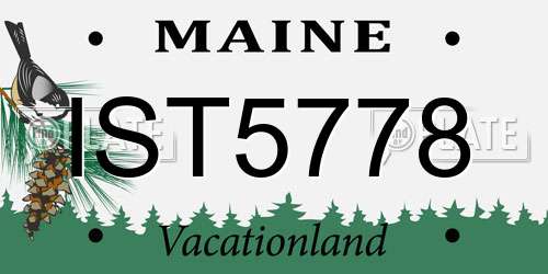 IST5778 Maine License Plate