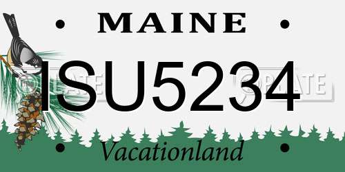 ISU5234 Maine License Plate
