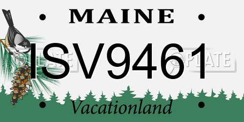 ISV9461 Maine License Plate