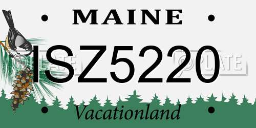 ISZ5220 Maine License Plate