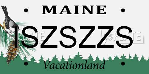 ISZSZZS Maine License Plate