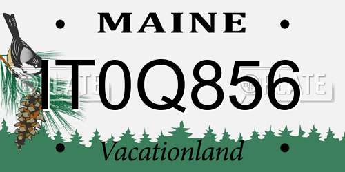 IT0Q856 Maine License Plate