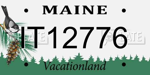 IT12776 Maine License Plate