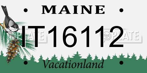 IT16112 Maine License Plate