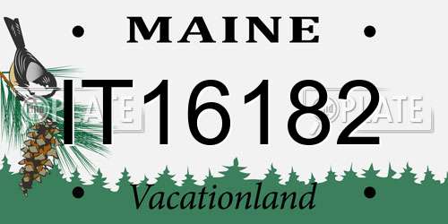 IT16182 Maine License Plate