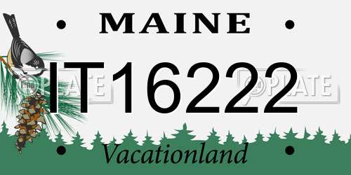 IT16222 Maine License Plate