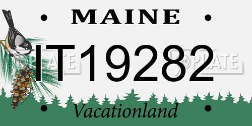 IT19282 Maine License Plate