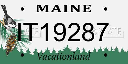IT19287 Maine License Plate