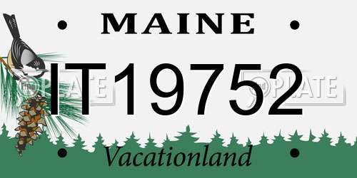 IT19752 Maine License Plate