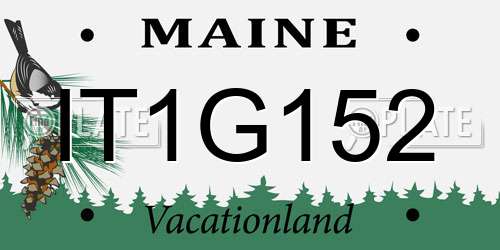 IT1G152 Maine License Plate