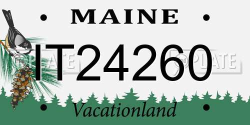 IT24260 Maine License Plate