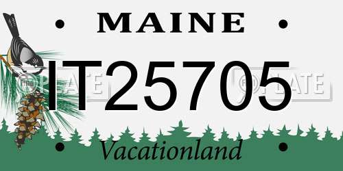 IT25705 Maine License Plate