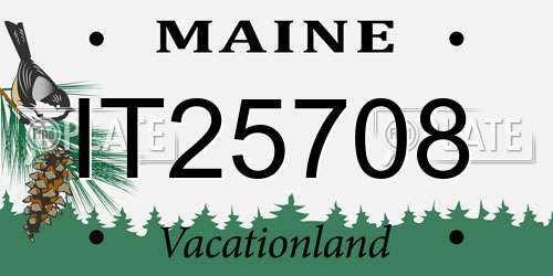 IT25708 Maine License Plate