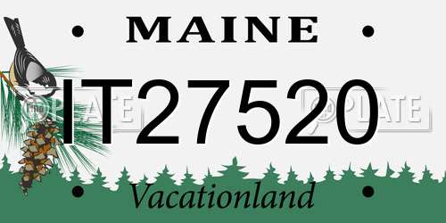 IT27520 Maine License Plate