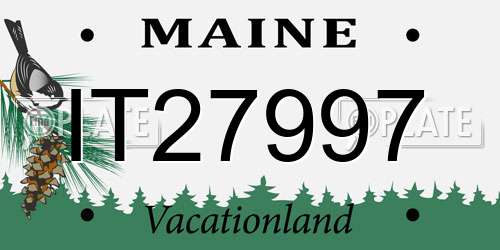 IT27997 Maine License Plate