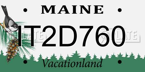 IT2D760 Maine License Plate
