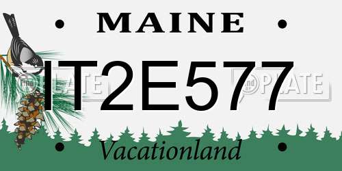 IT2E577 Maine License Plate