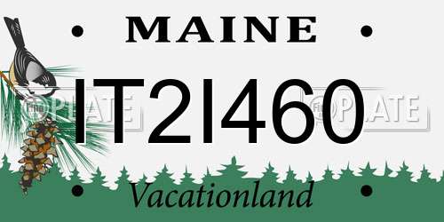 IT2I460 Maine License Plate