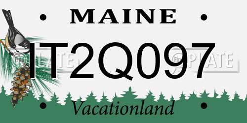 IT2Q097 Maine License Plate