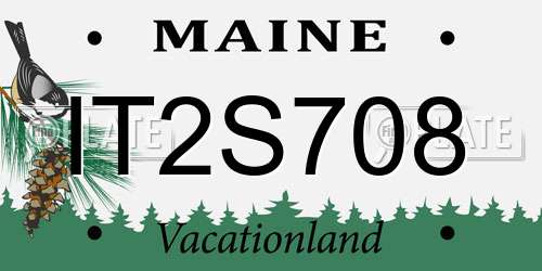IT2S708 Maine License Plate