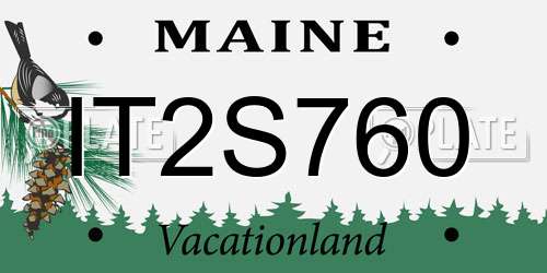 IT2S760 Maine License Plate