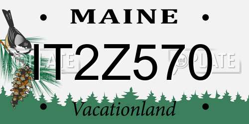 IT2Z570 Maine License Plate