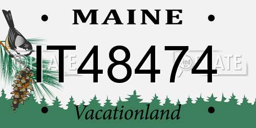 IT48474 Maine License Plate