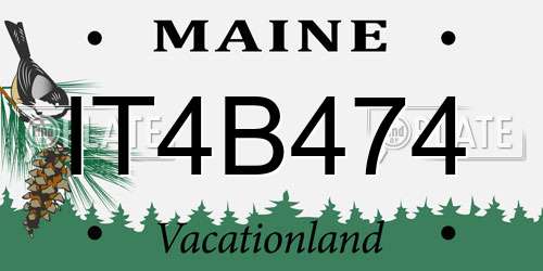 IT4B474 Maine License Plate
