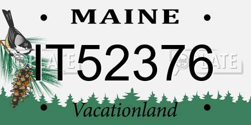 IT52376 Maine License Plate