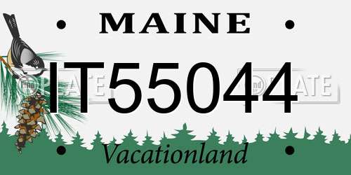 IT55044 Maine License Plate