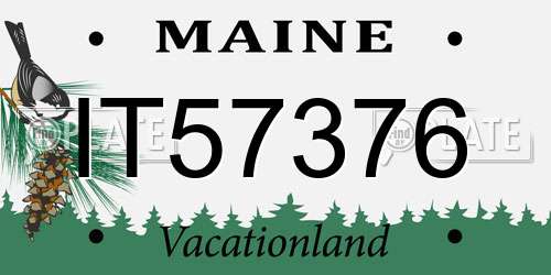 IT57376 Maine License Plate