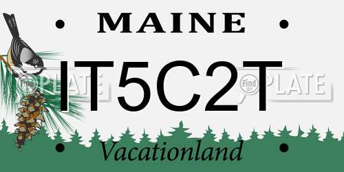 IT5C2T Maine License Plate