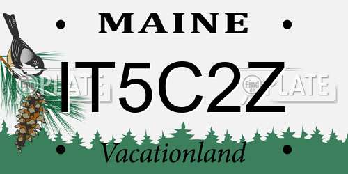 IT5C2Z Maine License Plate