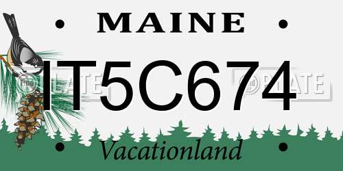 IT5C674 Maine License Plate