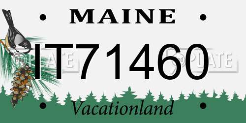 IT71460 Maine License Plate