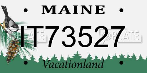 IT73527 Maine License Plate