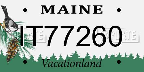 IT77260 Maine License Plate