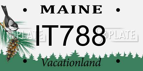 IT788 Maine License Plate