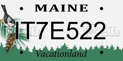 IT7E522 Maine License Plate