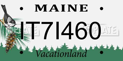 IT7I460 Maine License Plate